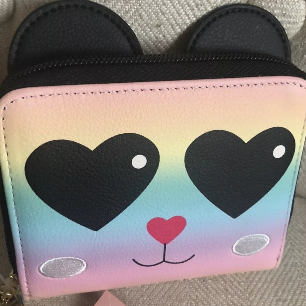 Betsey Johnson Rainbow Panda Bag Wallet
